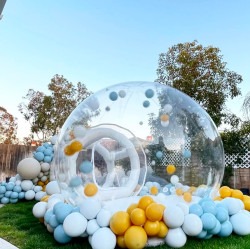 Bubble House With Balloons Inside